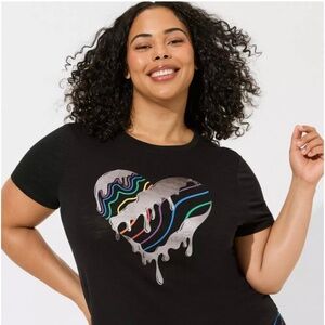 Super Soft Slub Classic Sleep Lounge Tee - Rainbow Hearts - Never Worn